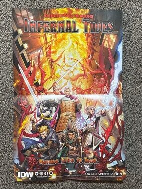 IDW Infernal Tides Dungeons & Dragons Comic Poster 17”x11” Convention Promo